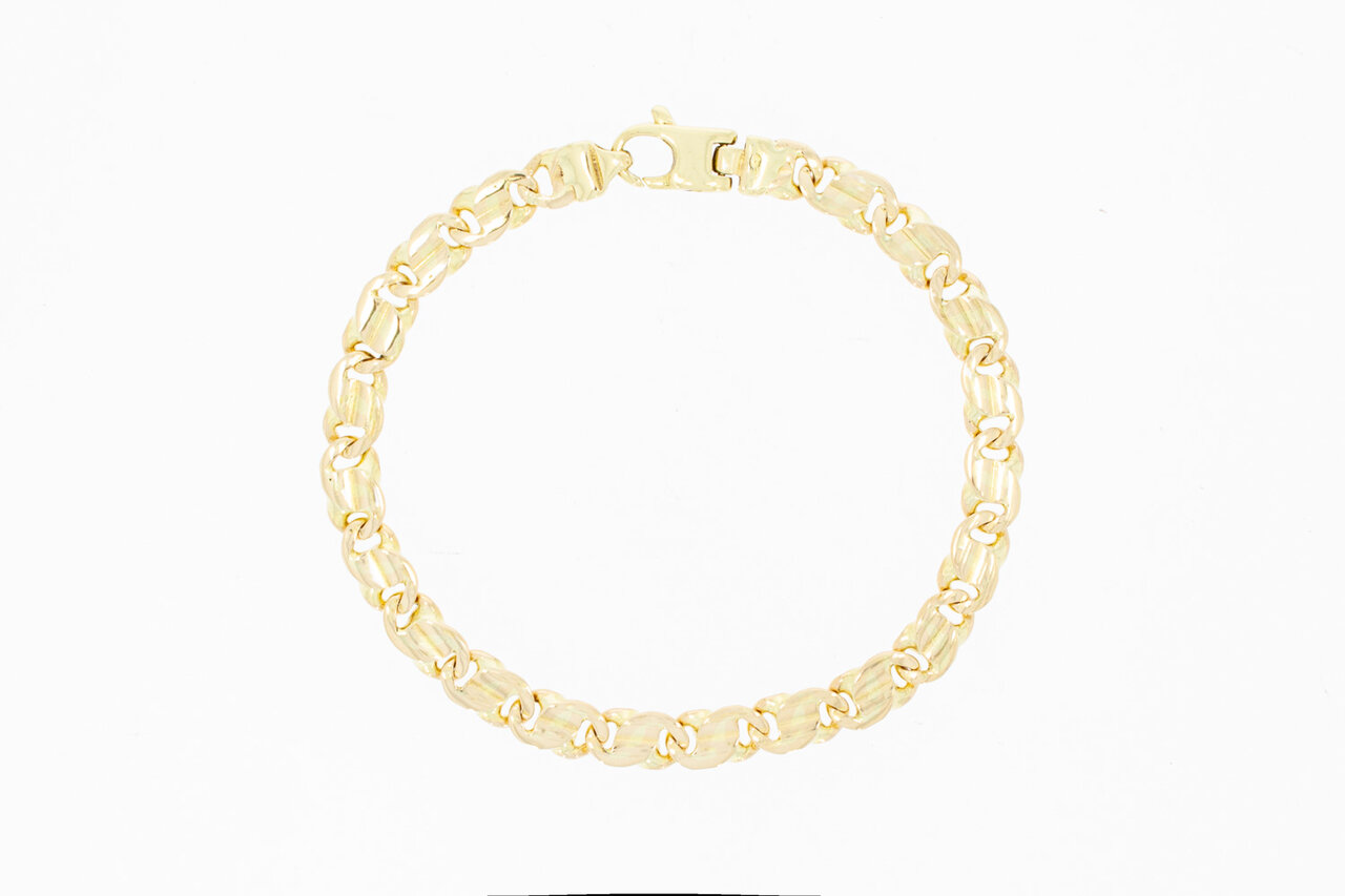 Valkoog goude armband 14 Karaat - 19,8 cm