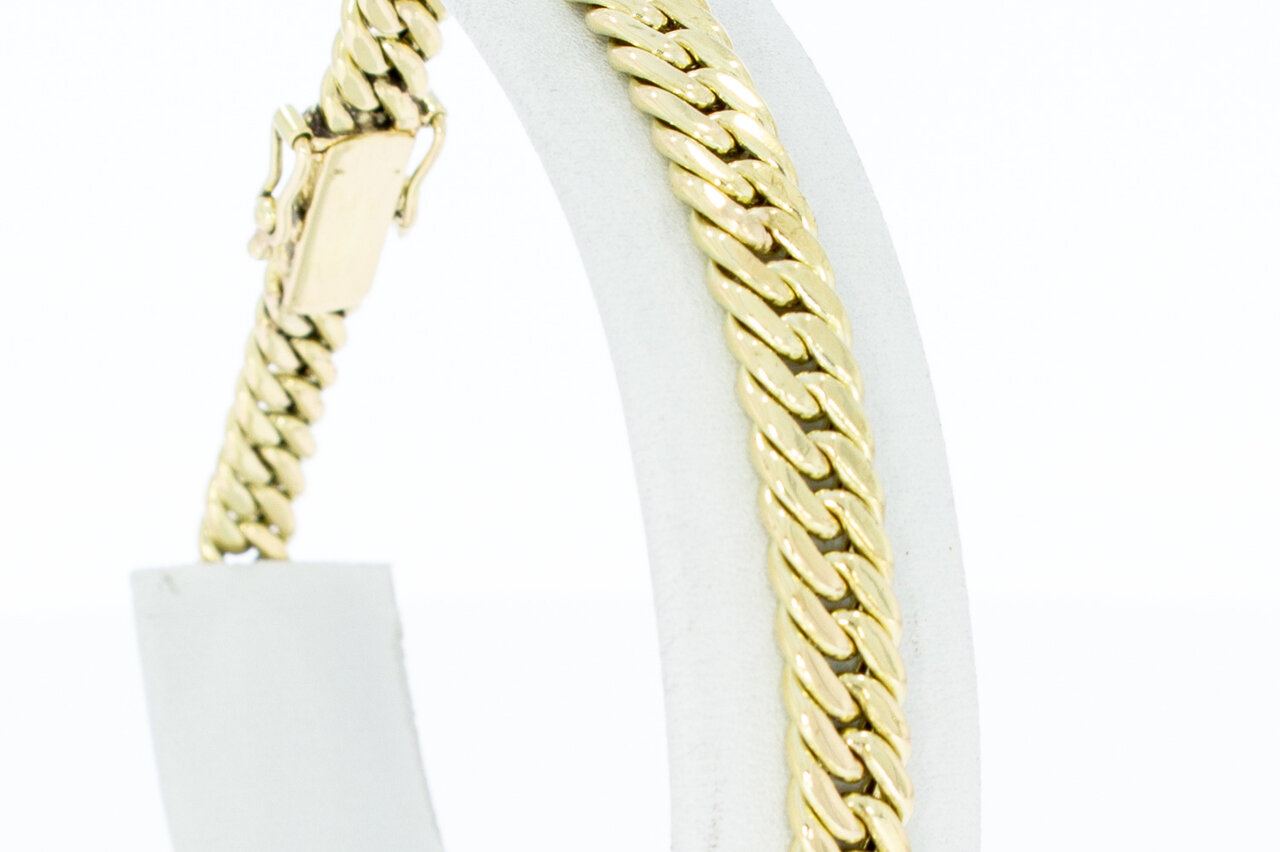 14 k gouden Gourmet armband - 20,6 cm