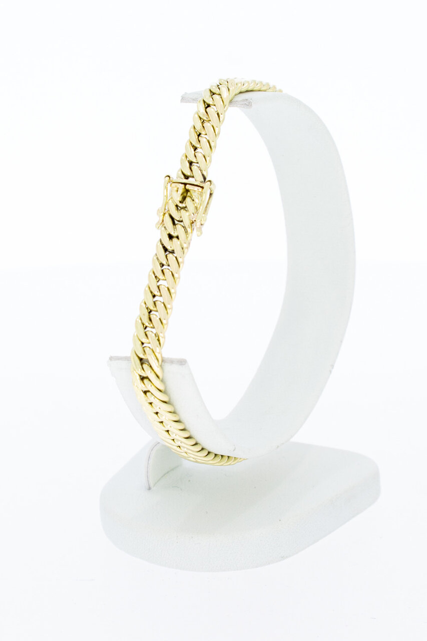 14 k gouden Gourmet armband - 20,6 cm