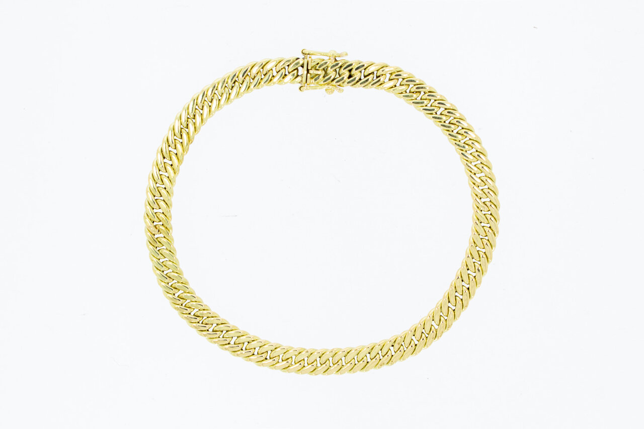 14 k gouden Gourmet armband - 20,6 cm