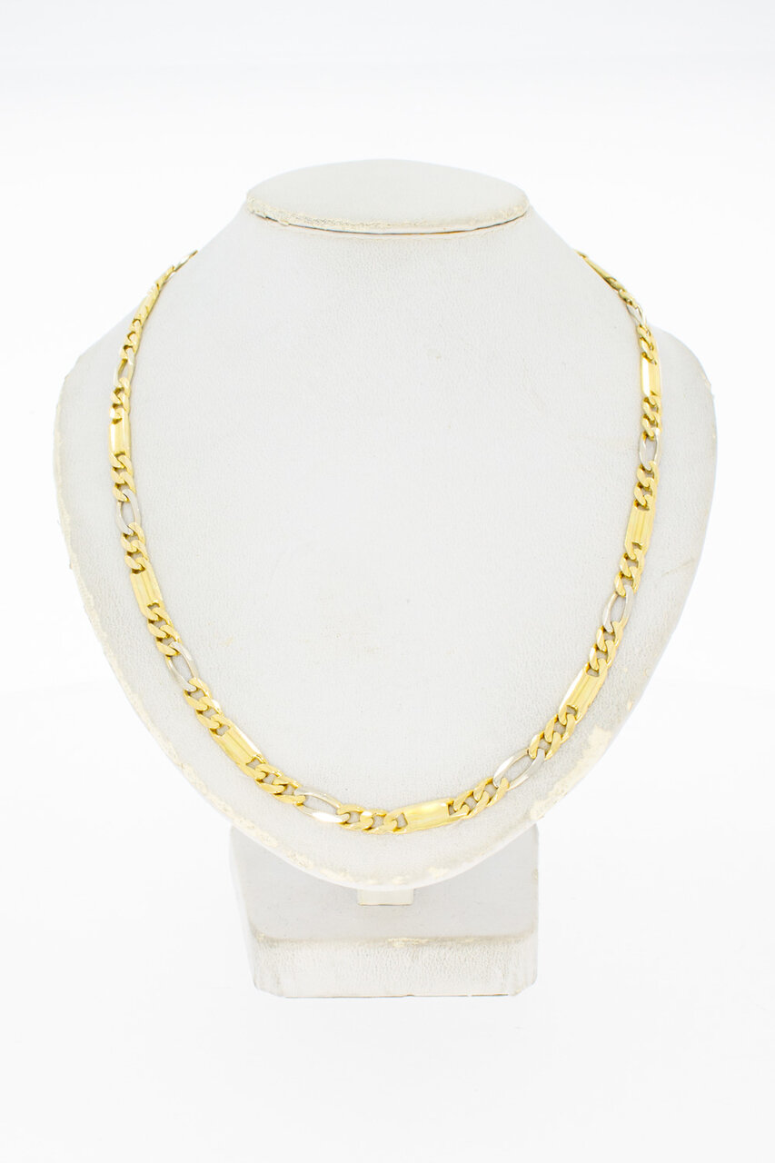 18 Karaat gouden Figaro ketting - 62,3 cm