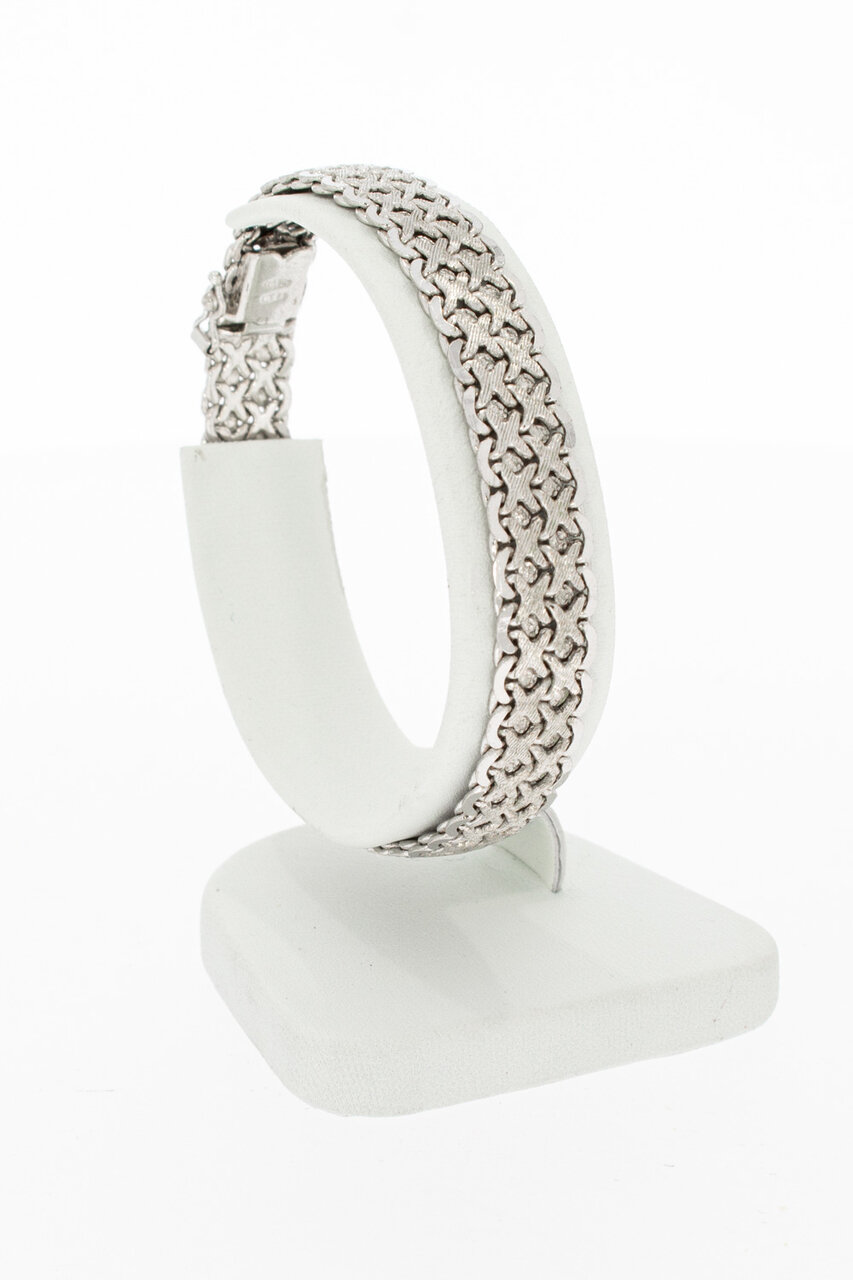 Vintage 18 Karaat witgouden armband - 18,7 cm