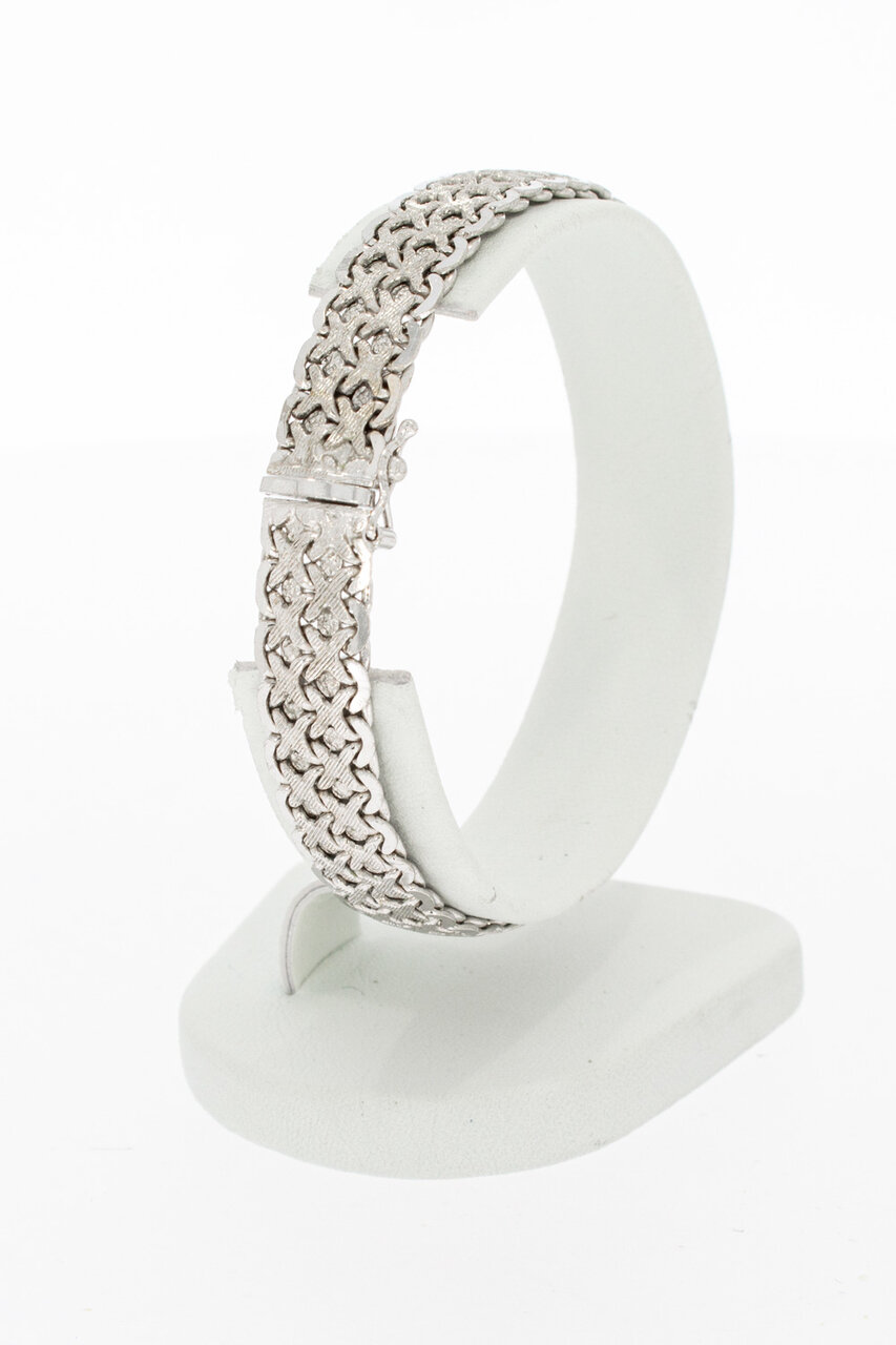 Vintage 18 Karaat witgouden armband - 18,7 cm