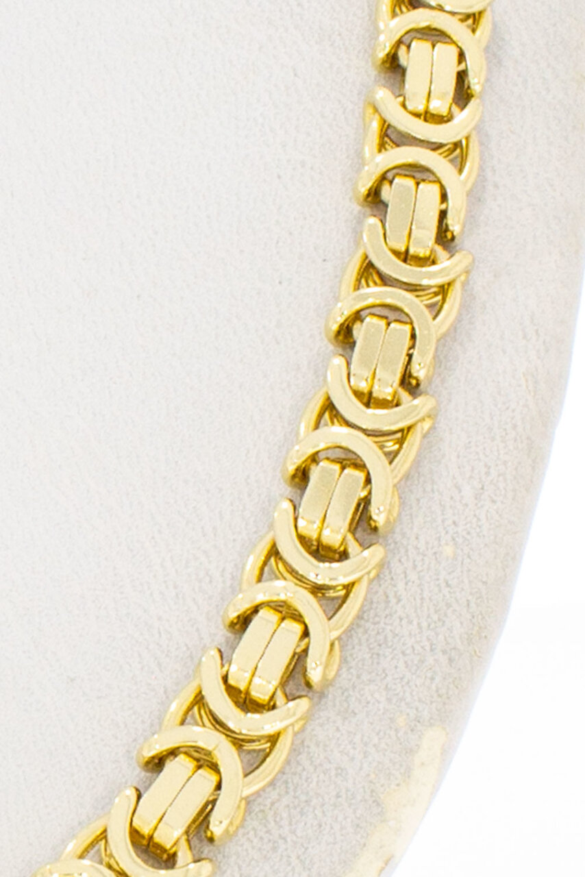 14 Karaat gouden platte Koningsketting - 64,5 cm