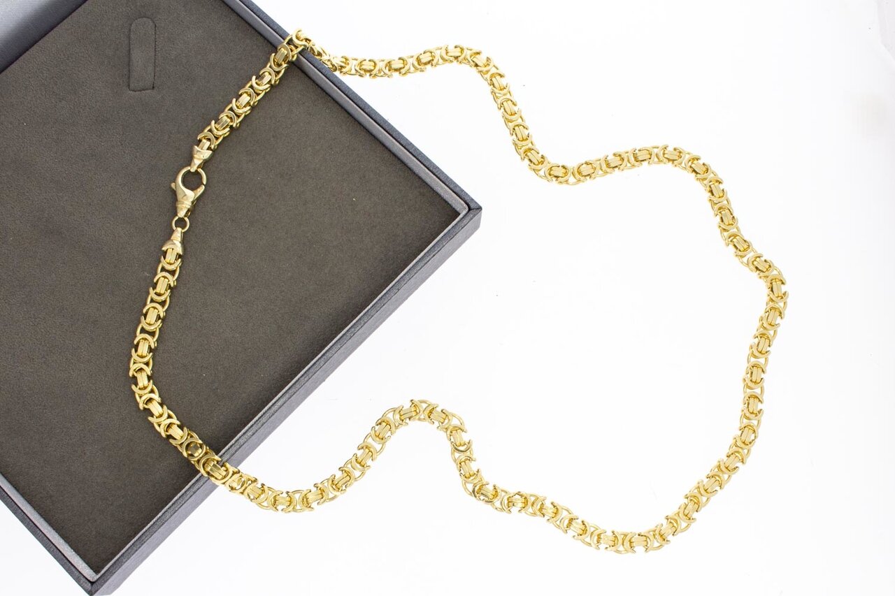 14 Karaat gouden platte Koningsketting - 64,5 cm
