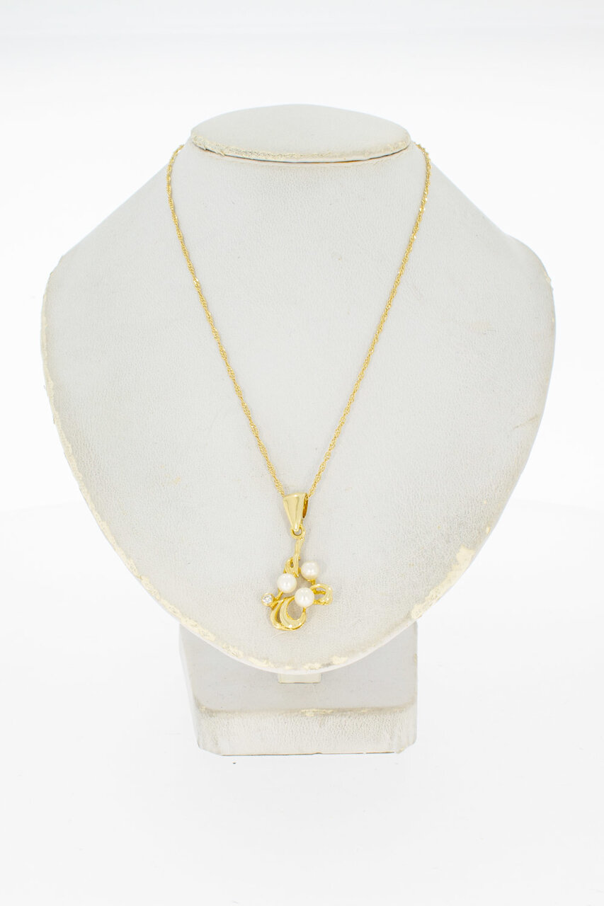 14 Karaat edelstenen hanger - 2,7 cm