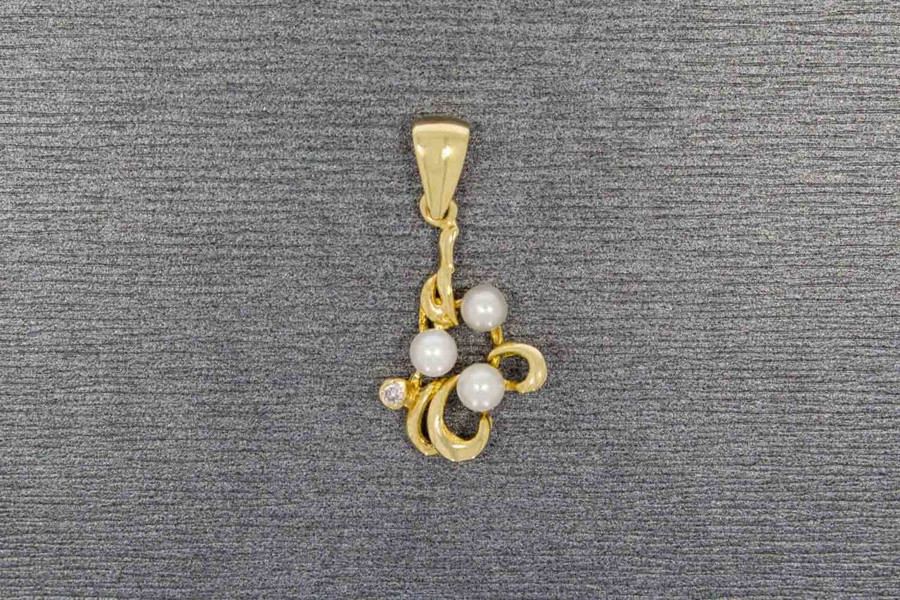 14 Karaat edelstenen hanger - 2,7 cm