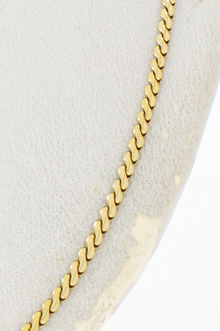 18 Karaat goud S-schakel ketting - 43,9 cm