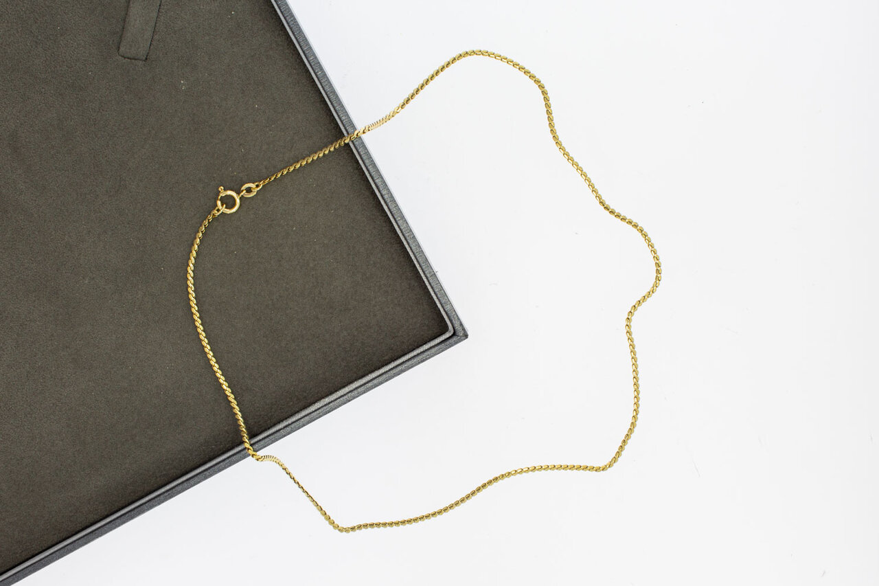 18 Karaat goud S-schakel ketting - 43,9 cm