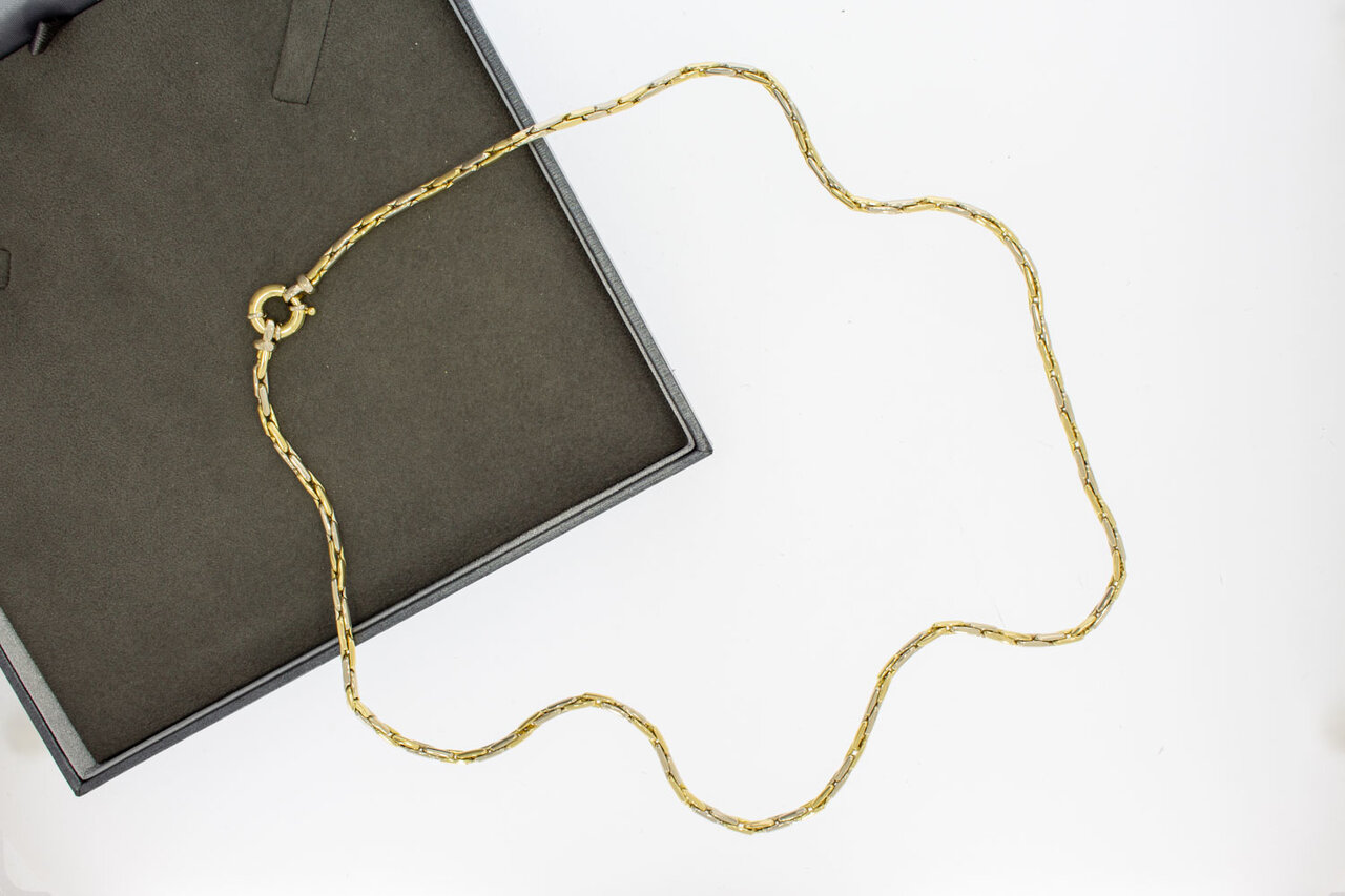 18 Karaat gouden Staafjes ketting - 61,5 cm