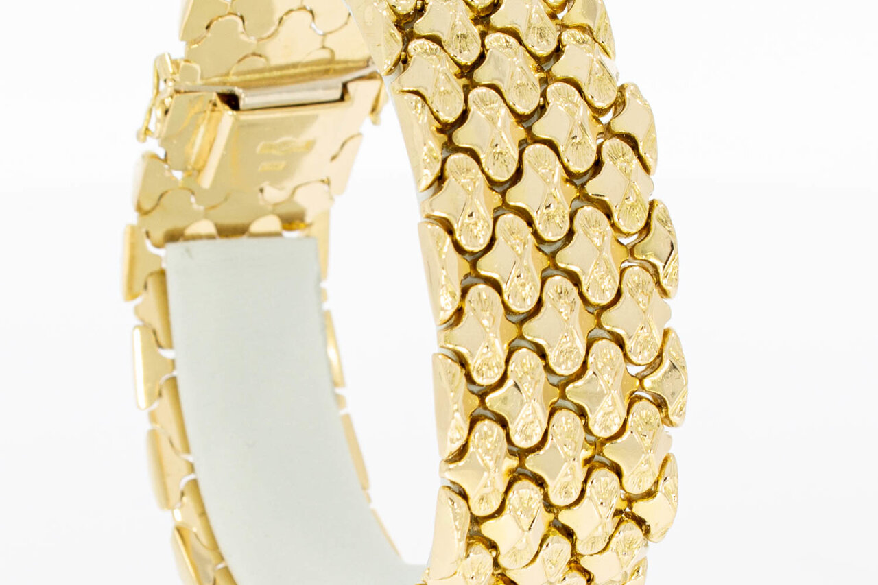 18 Karaat gouden brede armband - 19,8 cm