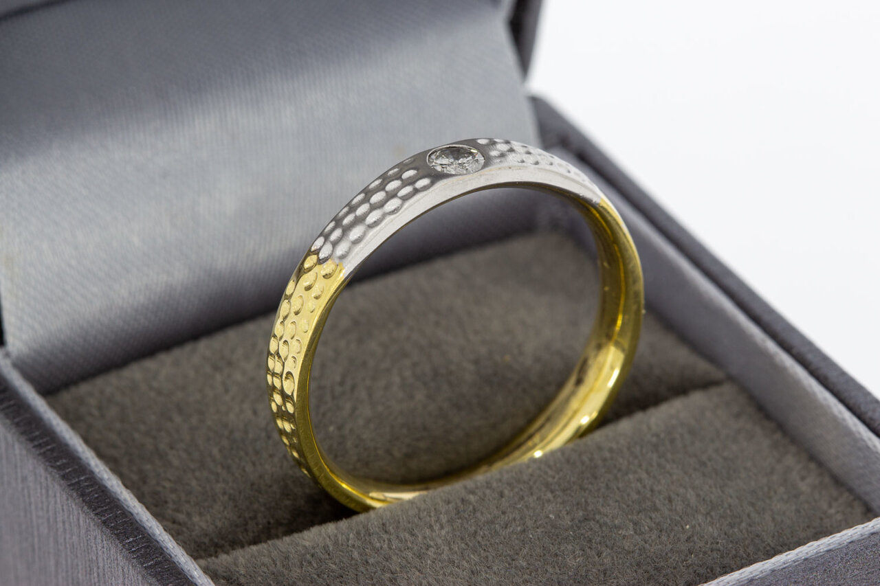 18 Karaat goud diamantring - 20,7 mm