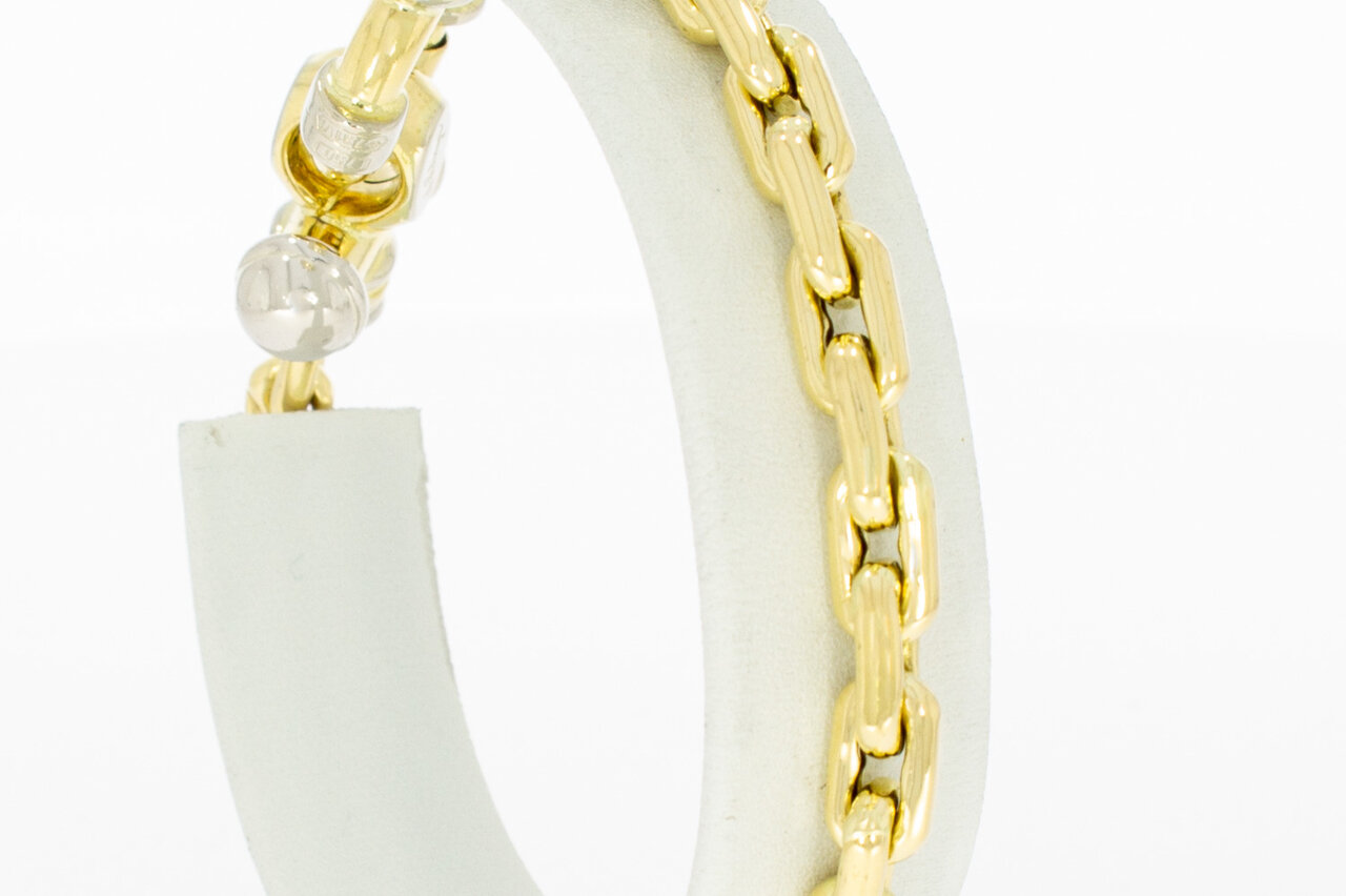18 Karaat bicolor Ankerarmband - 21,1 cm