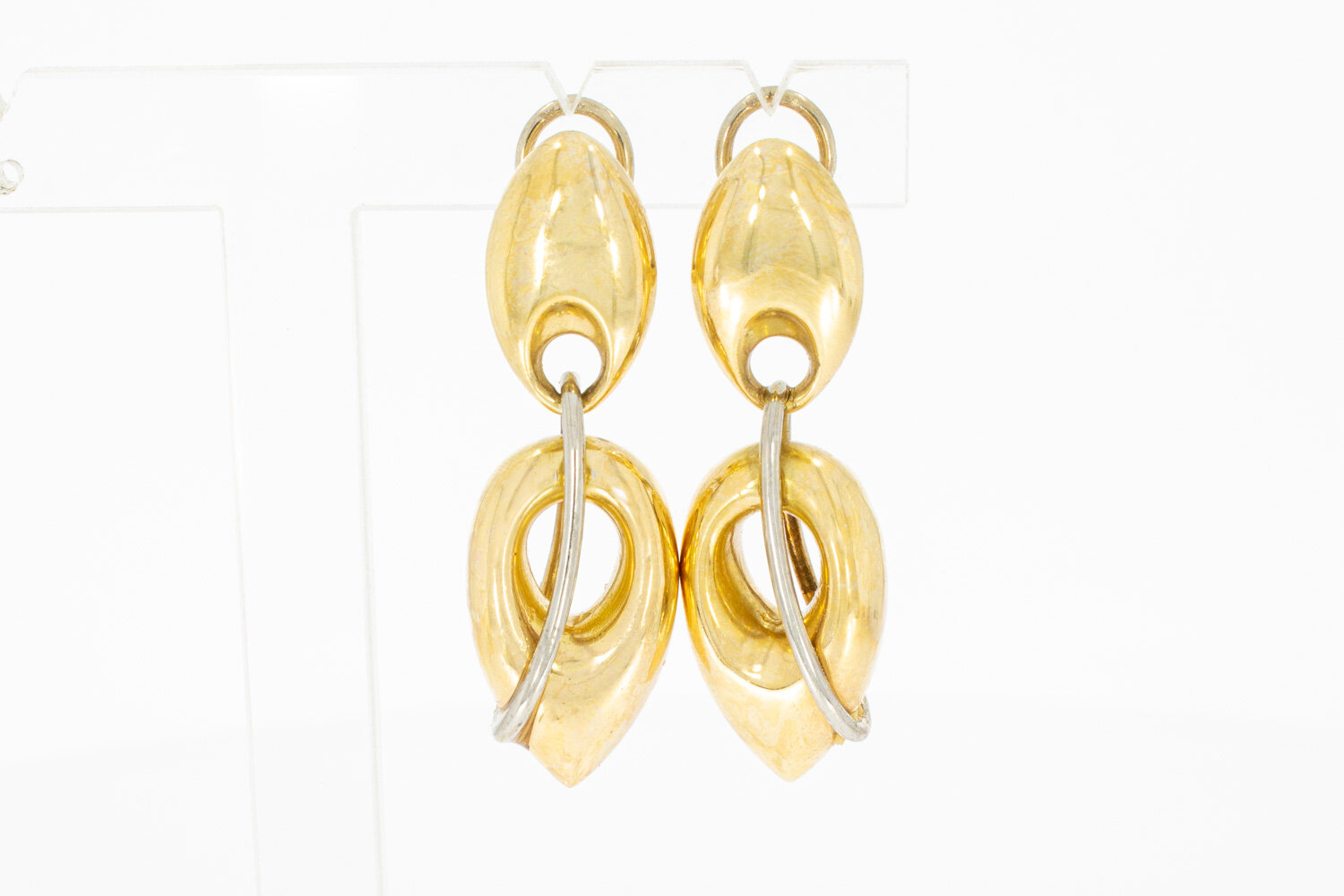 18 Karaat gouden oorhangers- 4,6 cm