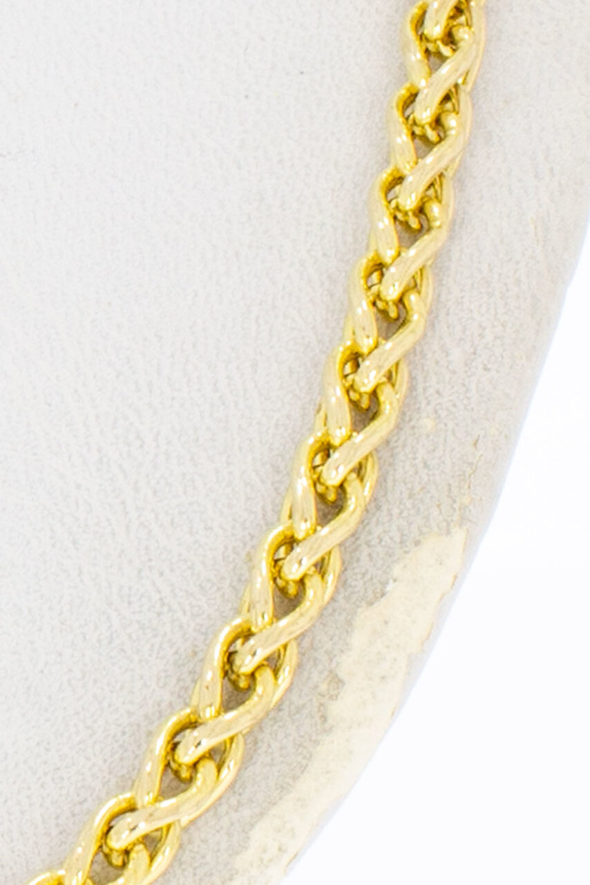 Vossenstaart ketting 14 Karaat goud - 45,3 cm