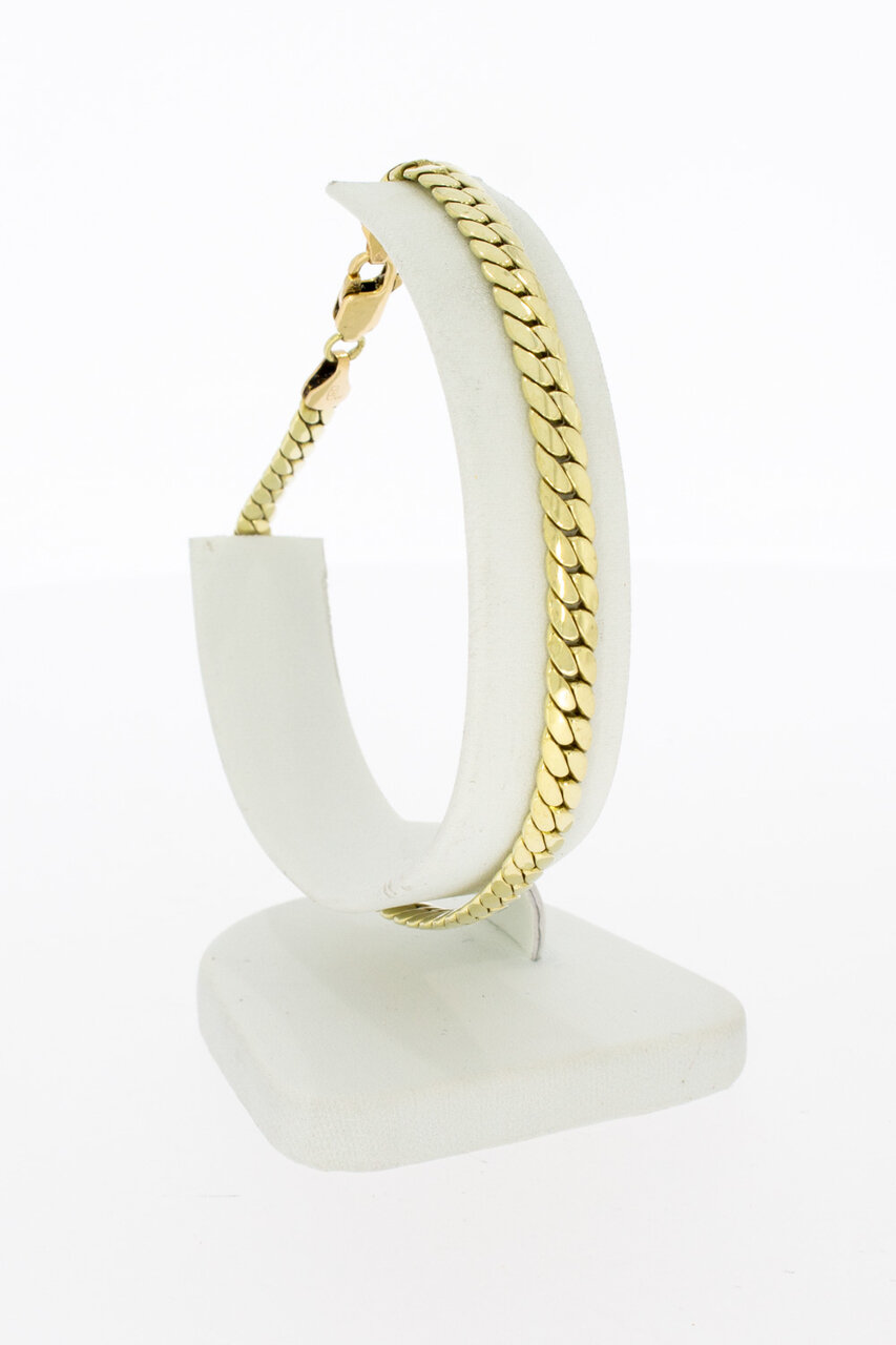 Gourmetarmband 14 Karaat goud - 17,8 cm