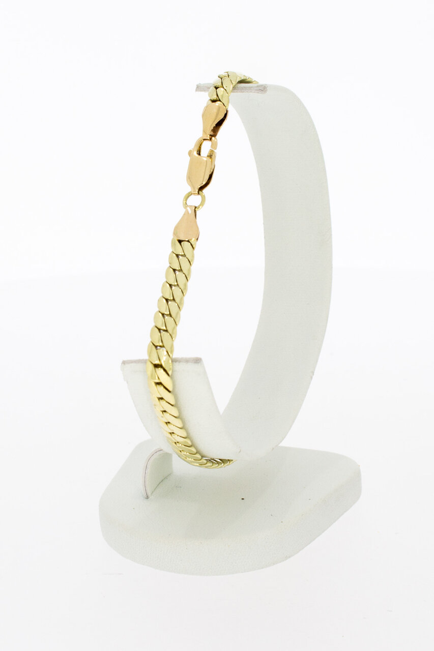 Gourmetarmband 14 Karaat goud - 17,8 cm