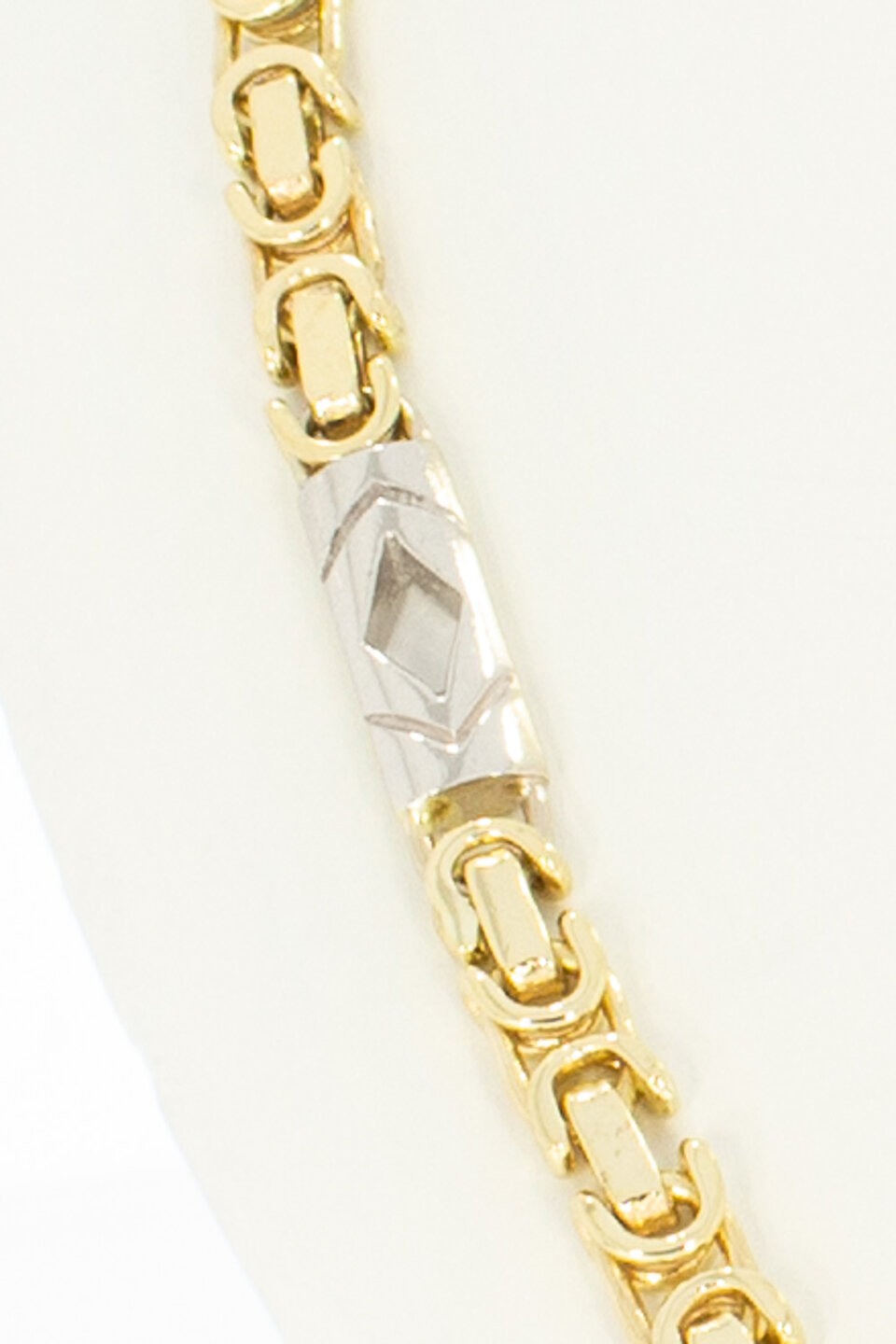 14 Karaat gouden platte Koningsketting - 61,9 cm