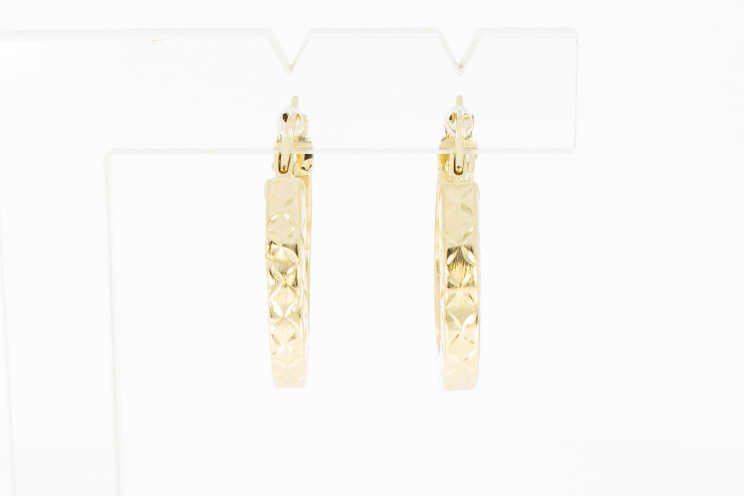 14 Karaat geel gouden Creolen  - 2,1 cm