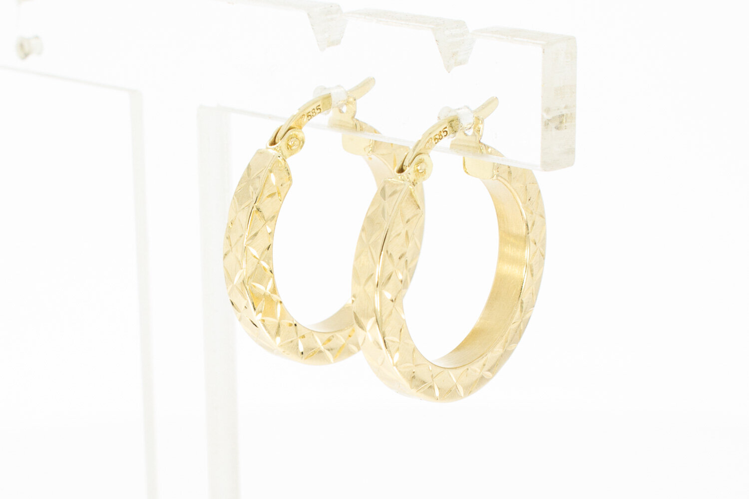 14 Karaat geel gouden Creolen  - 2,1 cm