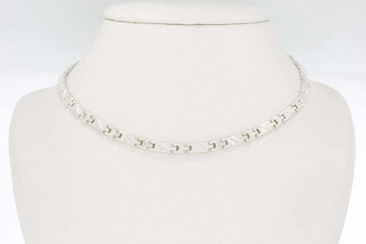 Zilveren (925)  dames schakel Collier - 42,5 cm