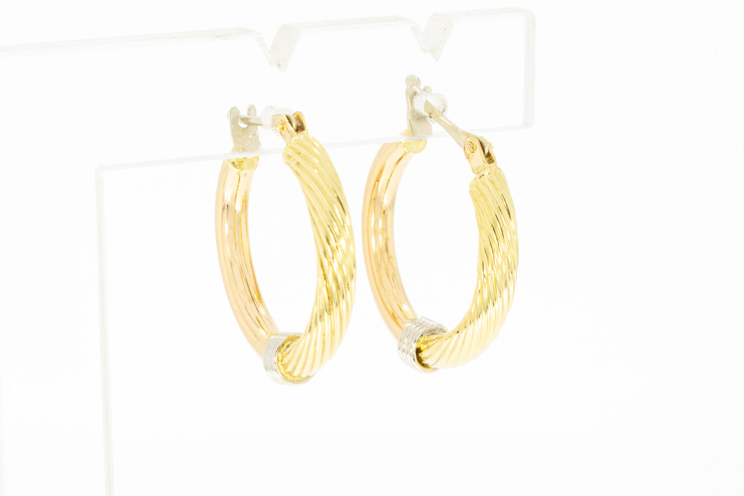 18 Karaat tricolor goud Creolen - 2,1 cm