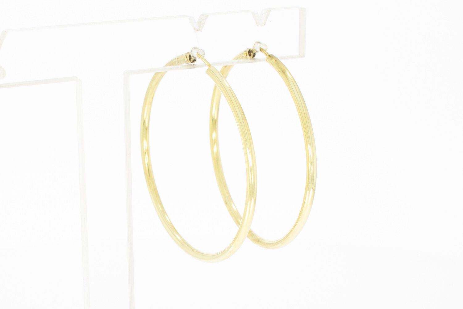 14 Karaat goud dames oorringen -  4,1 cm