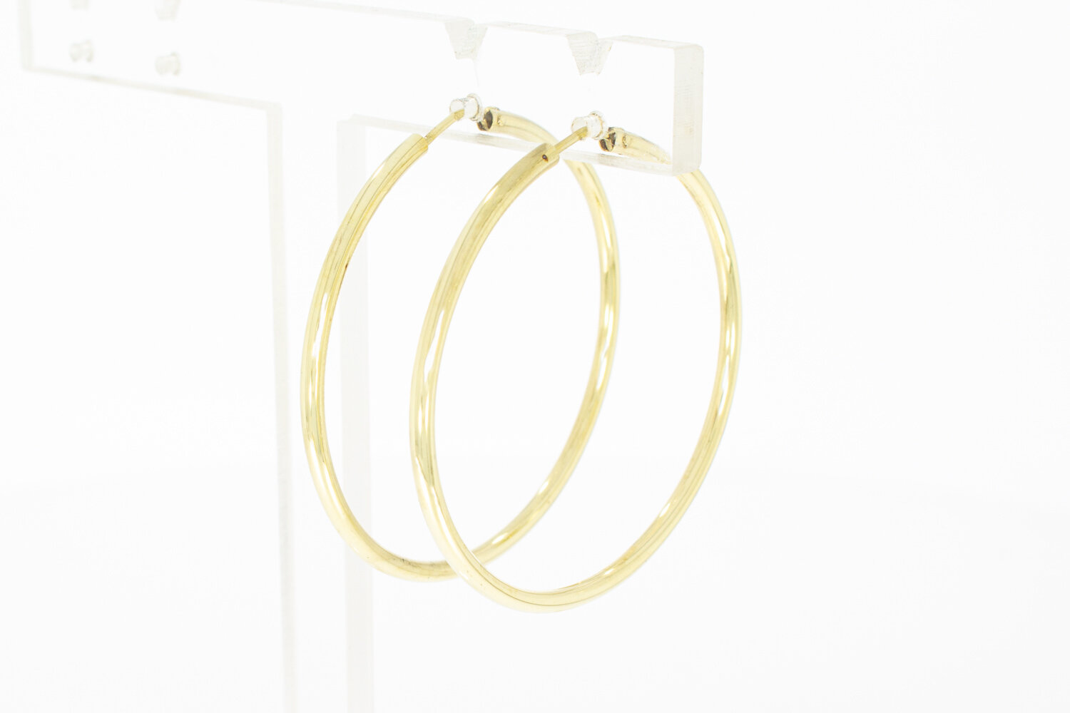 14 Karaat goud dames oorringen -  4,1 cm