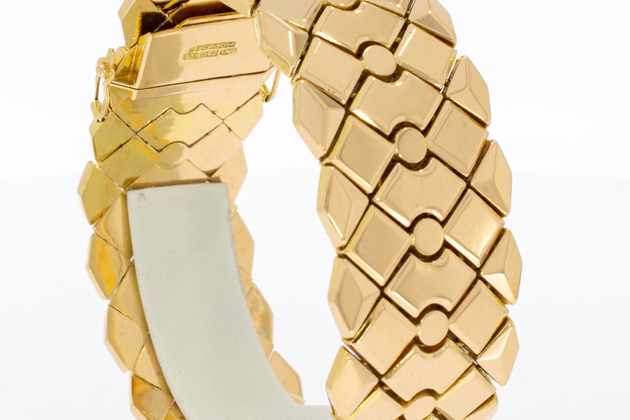 Brede 18 Karaat goudarmband - 19,9 cm
