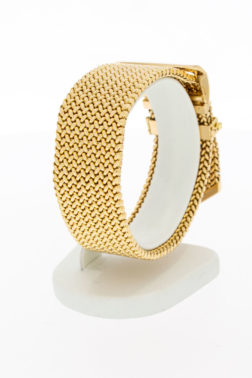 18 Karaat gouden brede armband - 23,9 cm