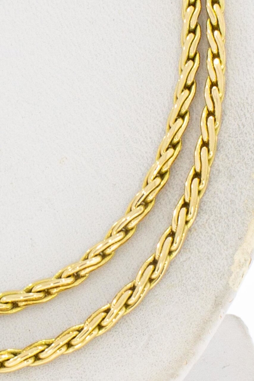 18 Karaat Vossenstaart Collier - 45,5 cm