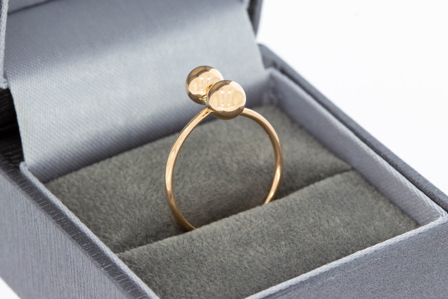 14 karaat rose gouden damesring - 15,9 mm