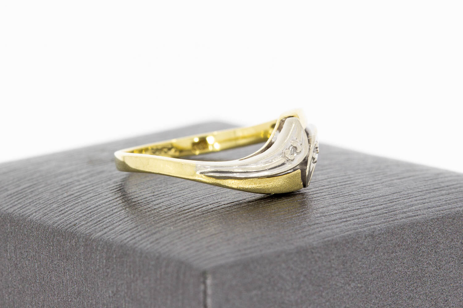 14 karaat gouden Diamant ring - 17,4 mm