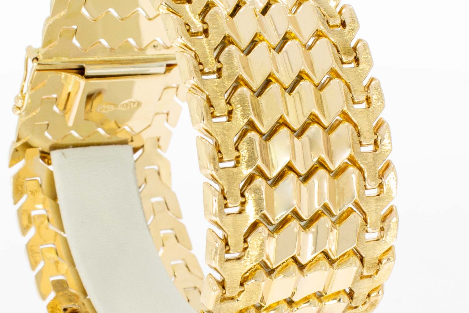 18 karaat gouden brede armband - 19,6 mm