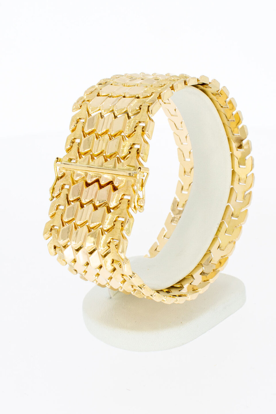 18 karaat gouden brede armband - 19,6 mm