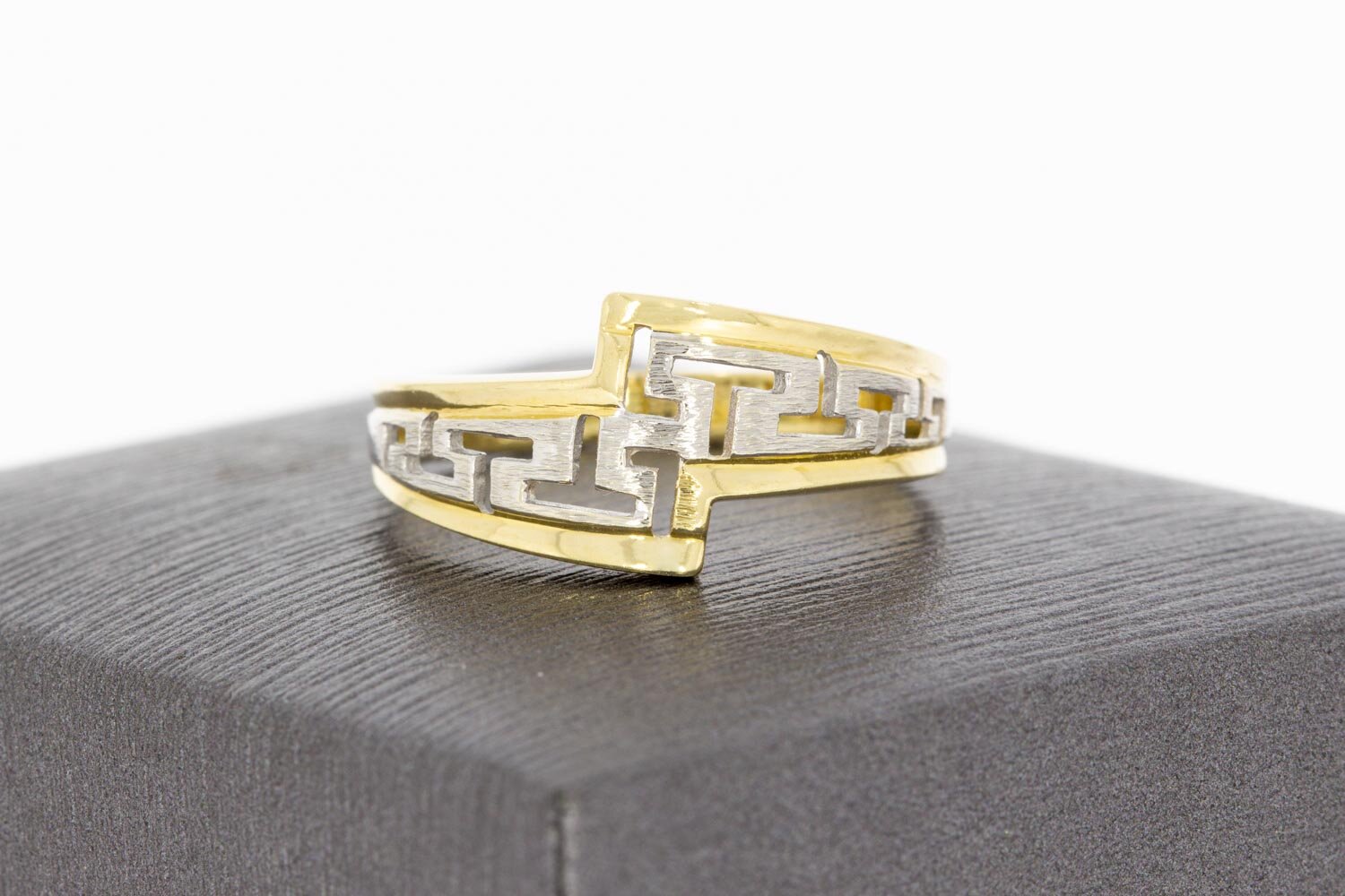 Bicolor 14 karaat ring goud - 18,9 mm