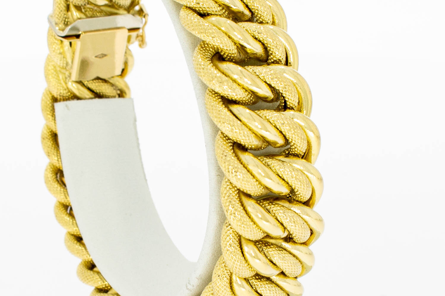 18 karaat goud brede armband - 20,1 cm