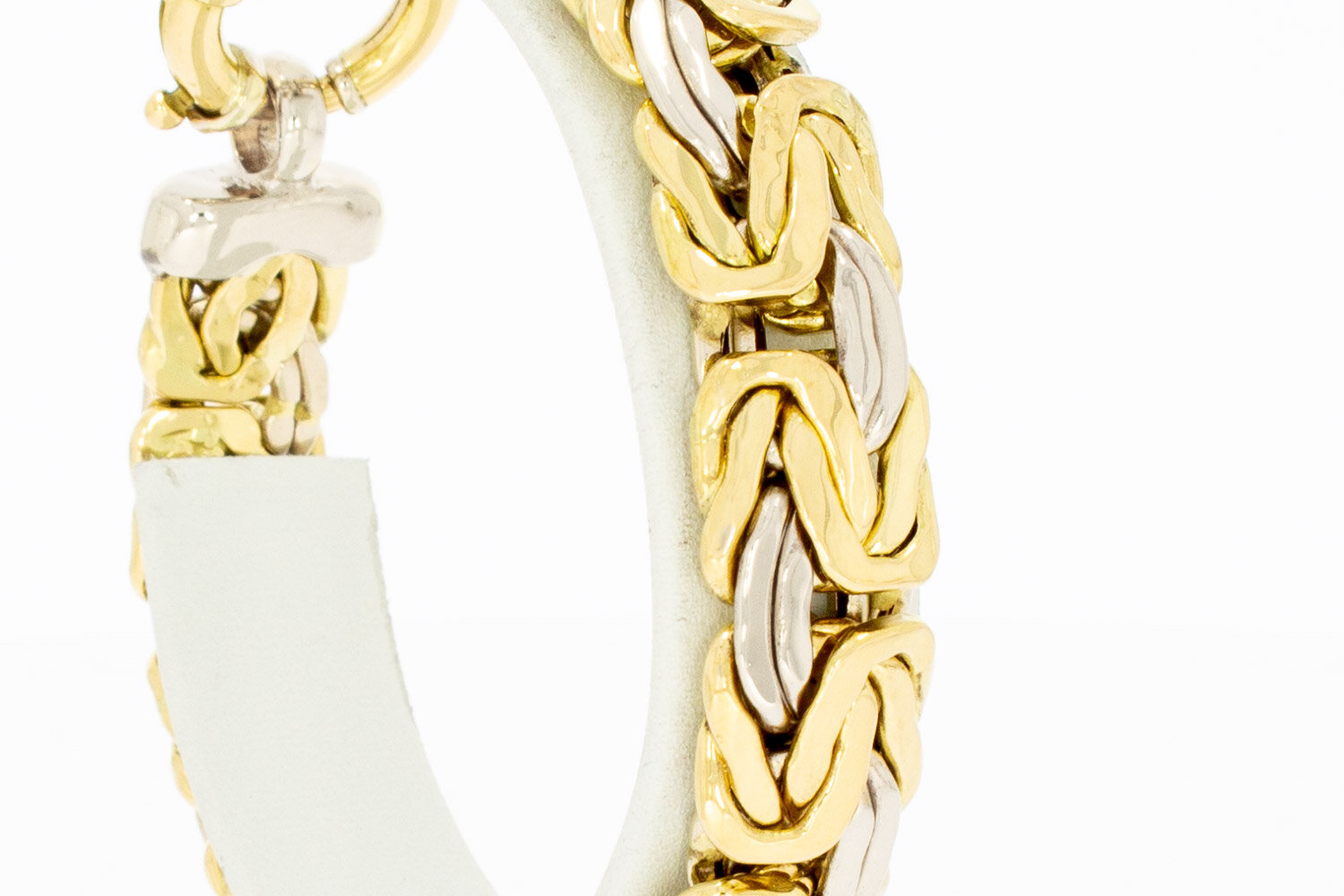 18 karaat gouden platte Koningsarmband - 20,5