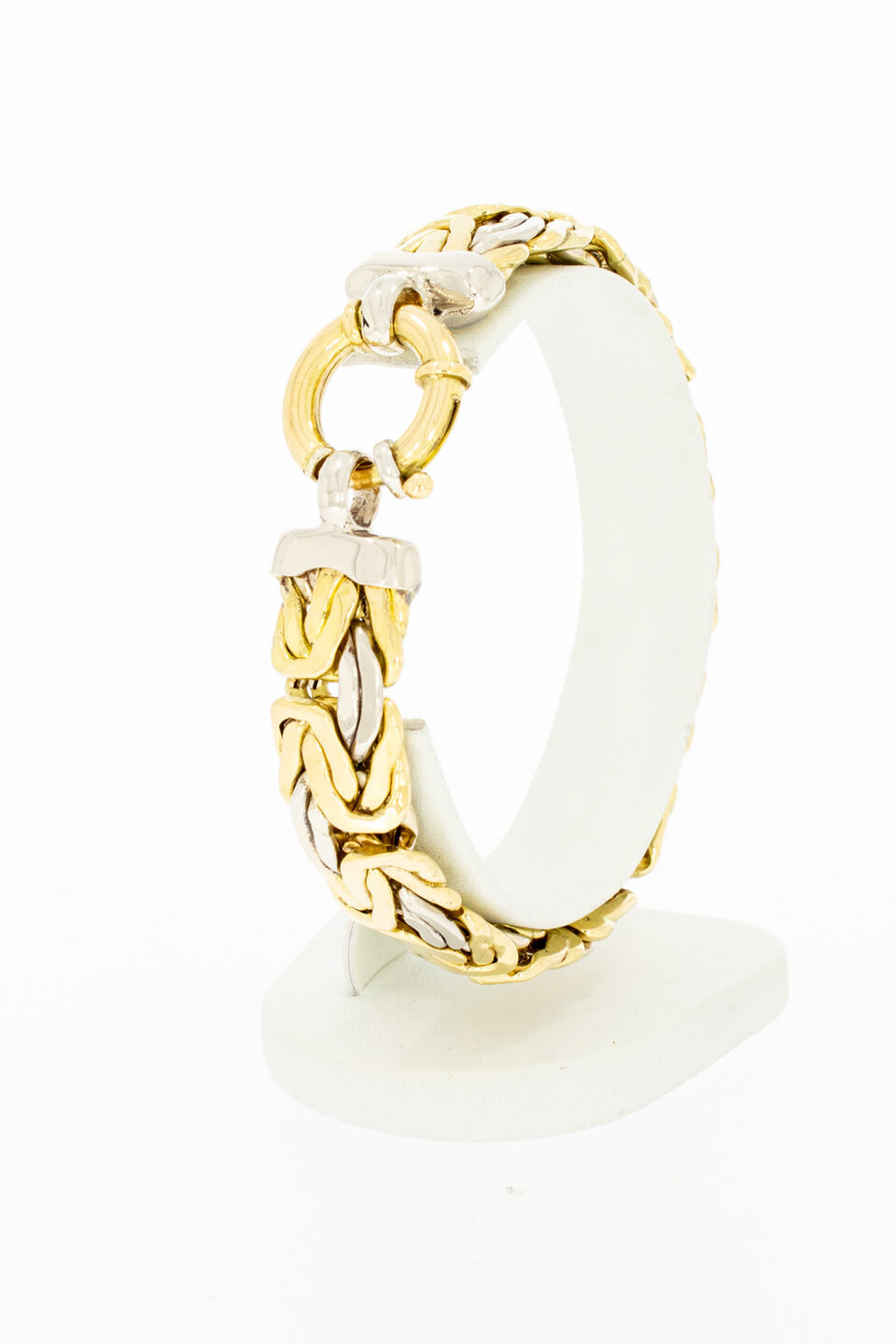 18 karaat gouden platte Koningsarmband - 20,5