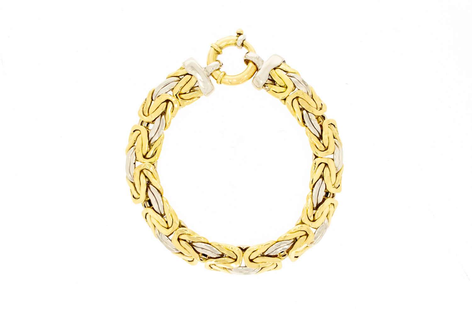 18 karaat gouden platte Koningsarmband - 20,5