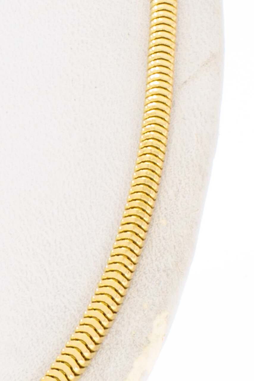 Gevlochten ketting 18 Karaat goud - 45,7 cm