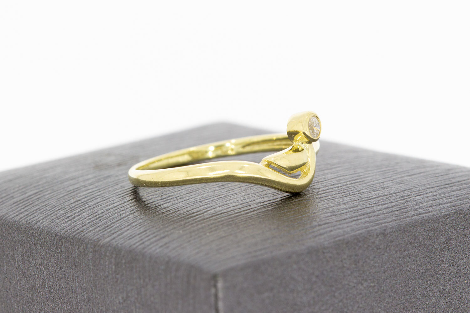 14 karaat gouden Diamant ring - 17,6 mm