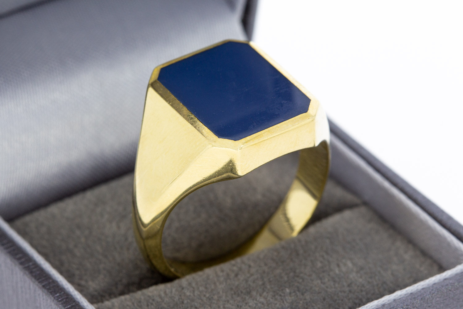 14 Karaat Lagensteen Zegelring - 22,2 mm