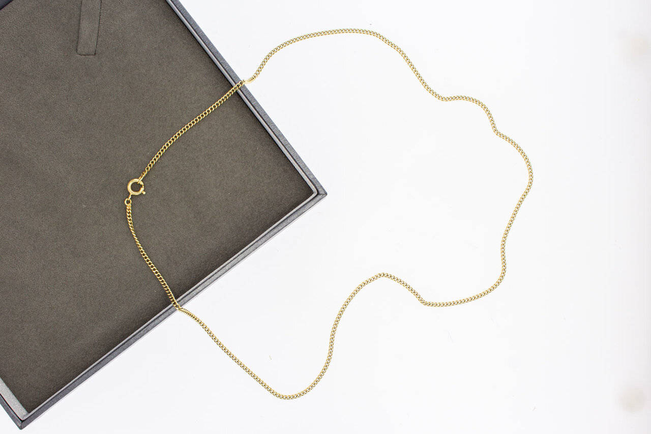 Gourmet ketting 14 Karaat geel goud - 54,9 cm