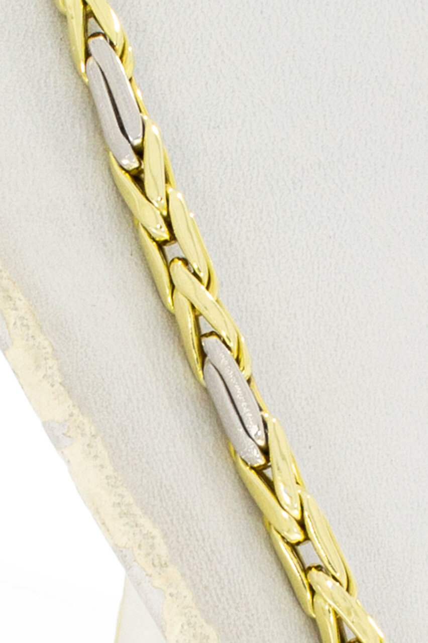 14 Karaat bicolor Koningsketting - 90 cm