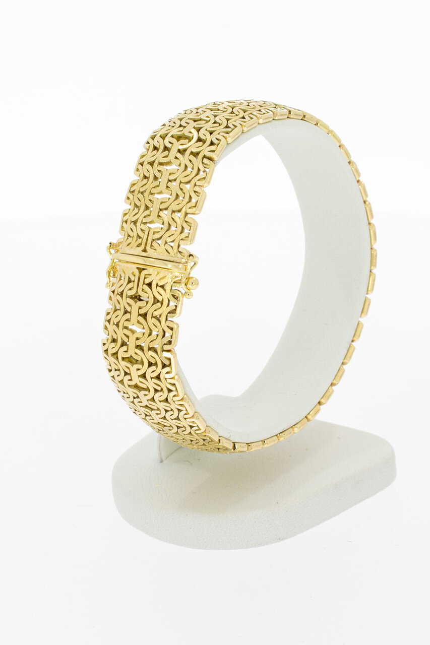 14 Karaat brede Vintage armband - 19,4 cm
