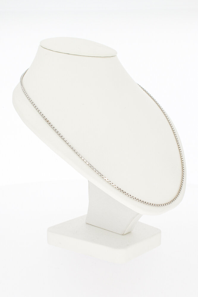 Venetiaanse 18 Karaat witgouden Ketting - 51,1 cm