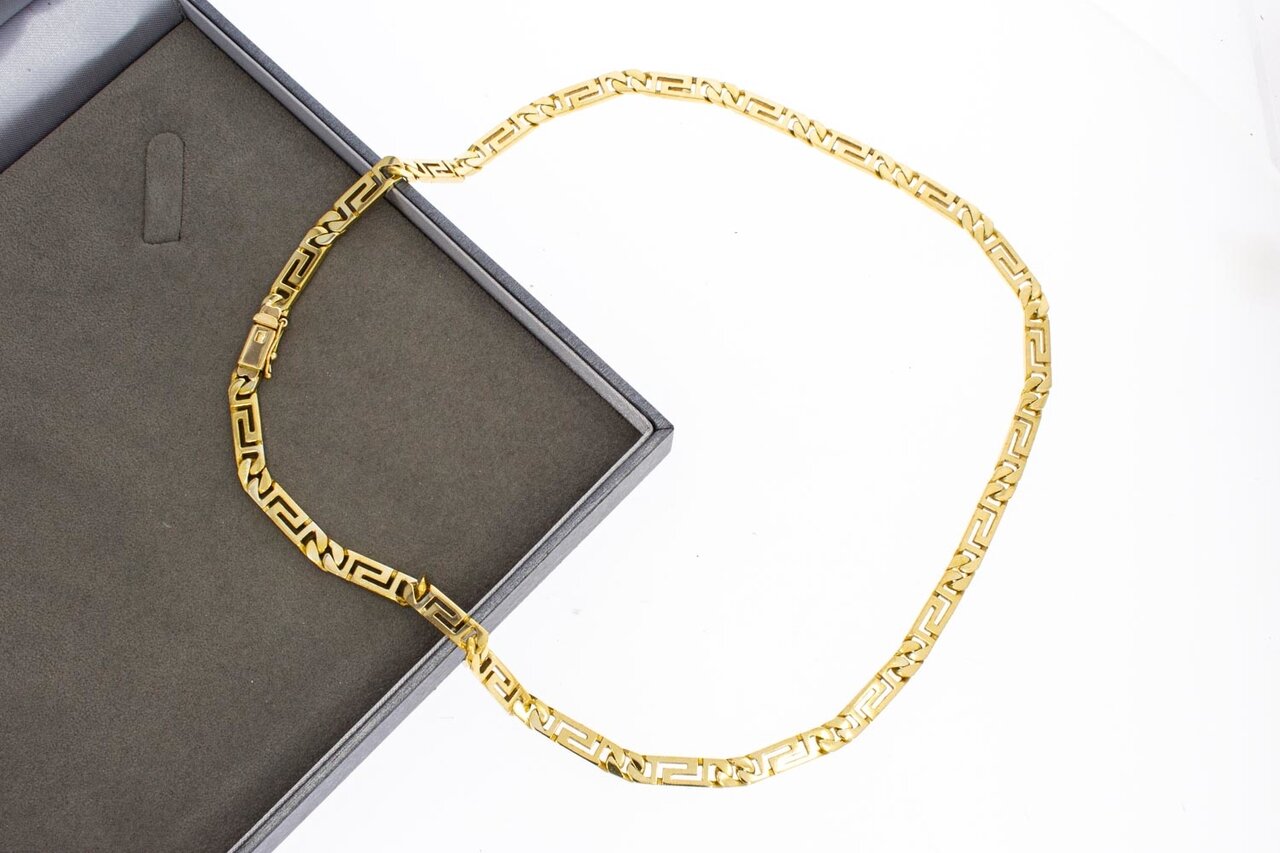 14 Karaat -Versace style- ketting - 51,6 cm