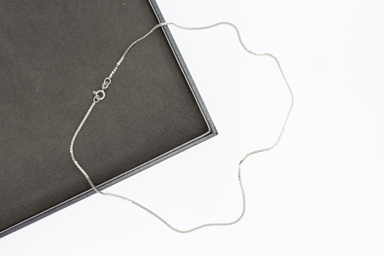 18 karaat witgouden schakelketting - 41,9 mm