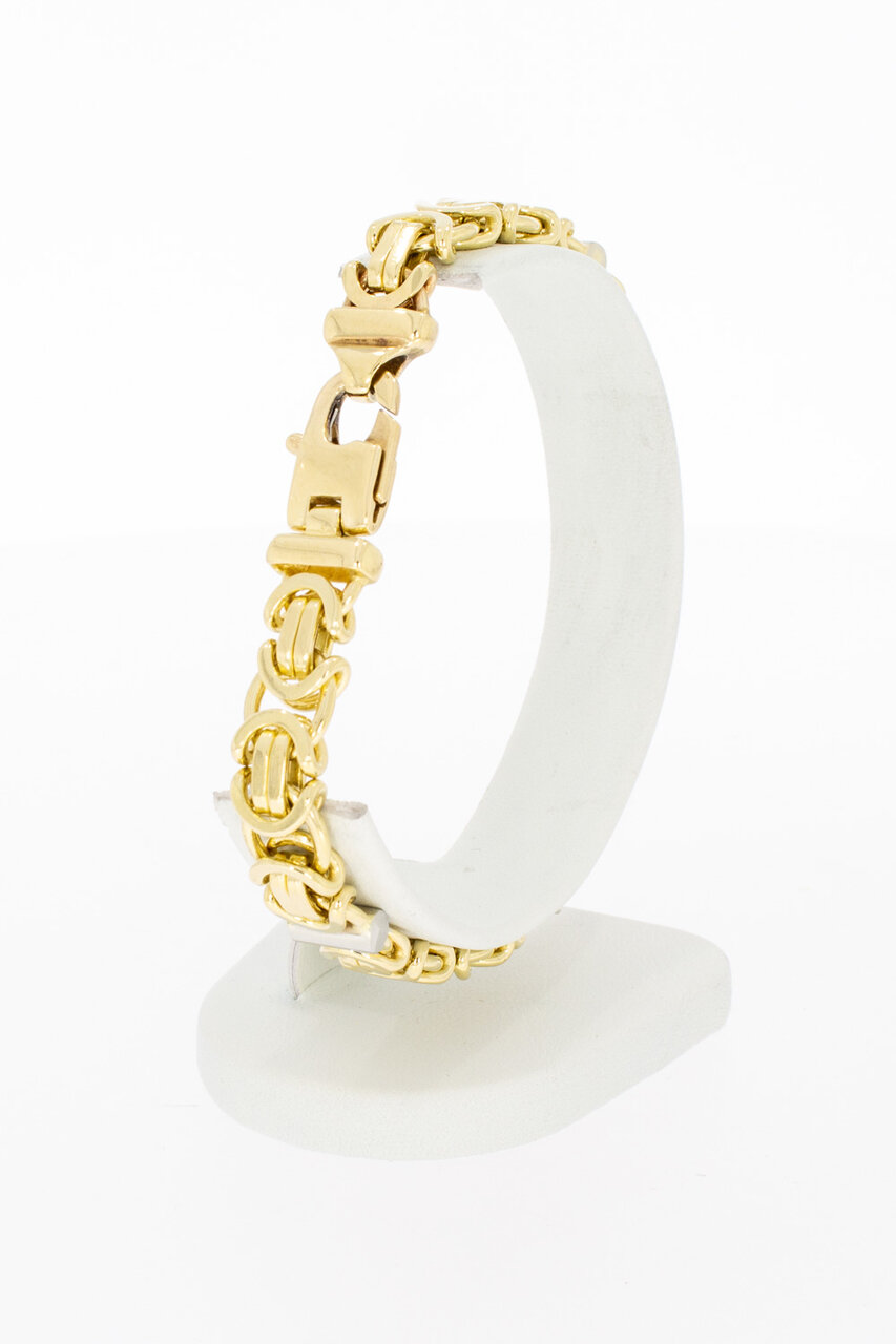 14 Karaat bicolor Koningsarmband - 21,5 cm